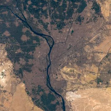 Satellite image of Kairo Stock-Fotos