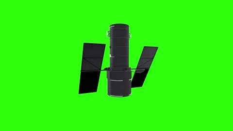 Satellite isolated on green background Stock-Footage 306863105