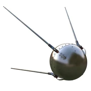 Satellite on isolated white background. 3d illustration Stock Illustration