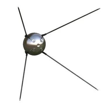 Satellite on isolated white background. 3d illustration Stock Illustration