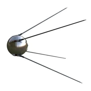 Satellite on isolated white background. 3d illustration Stock Illustration