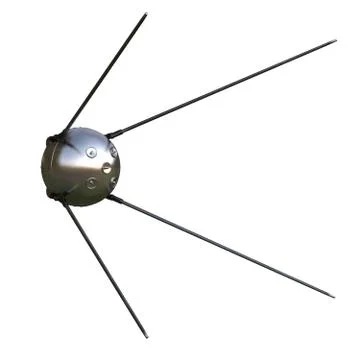 Satellite on isolated white background. 3d illustration Stock Illustration