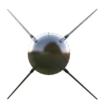 Satellite on isolated white background. 3d illustration Stock Illustration