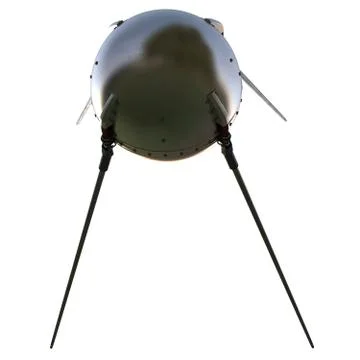 Satellite on isolated white background. 3d illustration Stock Illustration