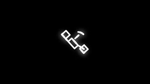 Satellite Line Icon Animation Loop Black Background Stock Footage 341302655
