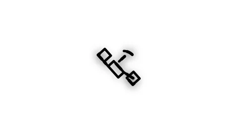 Satellite Line Icon Animation Loop White Background Video stock 341302679