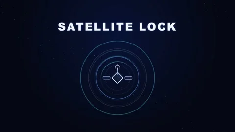 Satellite Lock Animation Digital Interface Global Network Connection Video stock 332695328