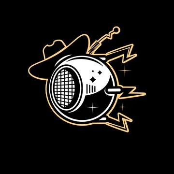 Satellite logo template. complex logo style. Vector illustrator Illustrazione stock