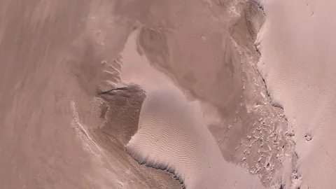 Satellite Looking Sand Dunes Stock Footage 127816071