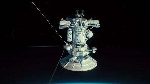 Satellite in low Earth orbit Stock Footage 39833828