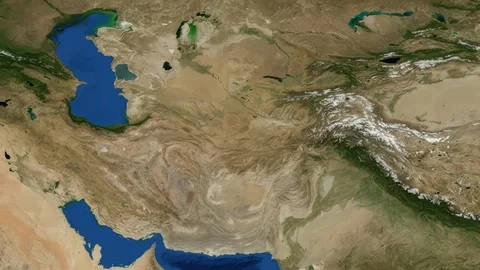 Satellite Map Zoom Animation Flying Into Dushanbe Tajikistan With Location Pin 库存影片 329008468