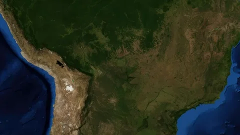 Satellite Map Zoom Animation to Santa Cruz de la Sierra Bolivia Stock Footage 327437831