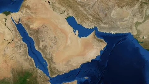 Satellite Map Zoom Animation From World View To Abu Dhabi UAE Stock Footage 328616084