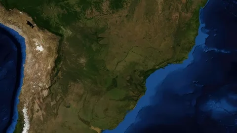 Satellite Map Zoom Animation From World View To Asuncion Paraguay Stock Footage 329537558