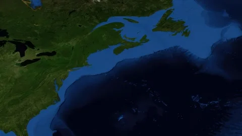 Satellite Map Zoom Animation From World View To Augusta Maine USA Stock Footage 330448288