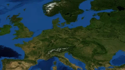 Satellite Map Zoom Animation From World View To Copenhagen Denmark Stock Footage 336423202