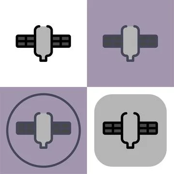 Satellite Navigation Icon- GPS Location Tracking Symbol 스톡 일러스트