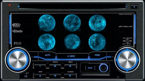 Satellite navigation system in car Stock Footage 43048533