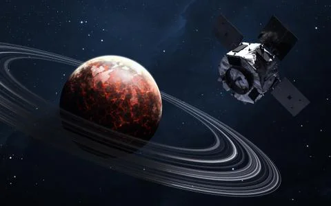 Satellite in open space Stock Photos