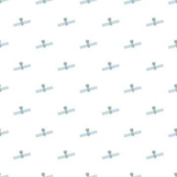 Satellite orbit communication technology seamless pattern Stockillustratie