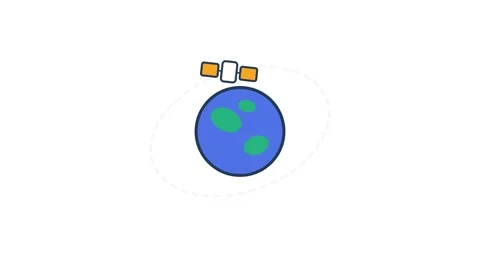 Satellite Orbit Stock Footage 341731063