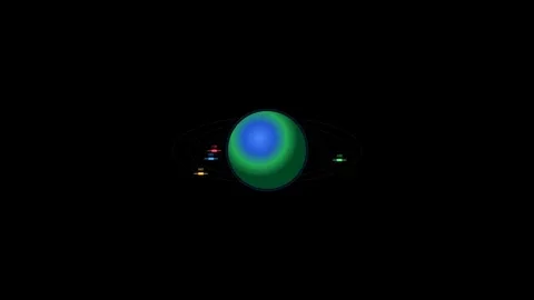 Satellite Orbit - Satellite Orbiting Earth in Space Animation Stock Footage 340365098