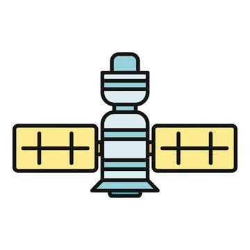 Satellite orbiting earth delivering data and connectivity 스톡 일러스트