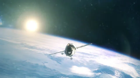 Satellite Orbiting Earth Stock Footage 22902360