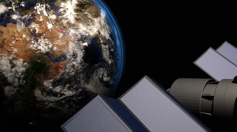 Satellite Orbiting Planet Earth Stock Footage 59099832