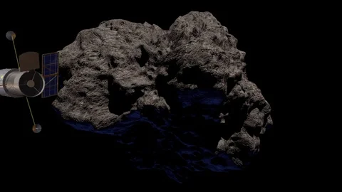 Satellite passes meteor Stock Footage 86237296