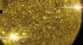 Satellite passes sun planet energy field sci fi in silhouette 4k 4k or 4k+ Resolution