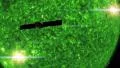 Satellite passes sun planet energy field sci fi in silhouette 4k 4k or 4k+ Resolution