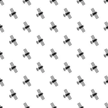 Satellite pattern, simple style 스톡 일러스트