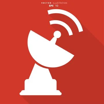 Satellite plate web vector icon. Stock-Illustration