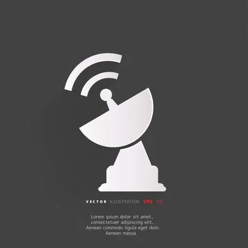 Satellite plate web vector icon. Stock-Illustration