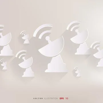 Satellite plate web vector icon. Stock-Illustration