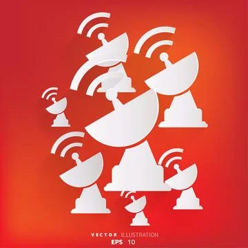 Satellite plate web vector icon. Stock-Illustration