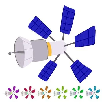 Satellite satellite vector cartoon graphic Stock Illustration
