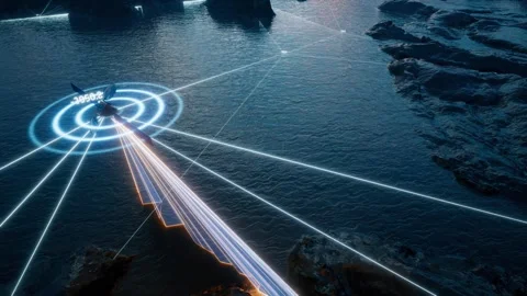 Satellite scientific exploration, mapping, scanning and detection Video stock 313821707