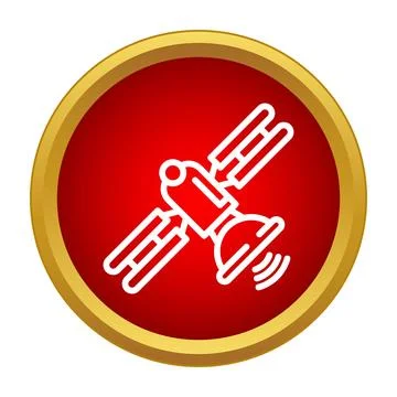 Satellite sending signal transmitting network communication technology icon Ilustração Stock