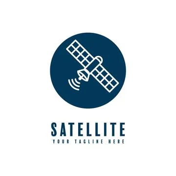 Satellite silhouette vector design Stock Illustration