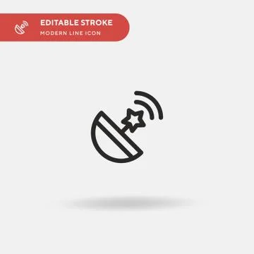 Satellite Simple vector icon. Illustration symbol design template for web mob Stock Illustration