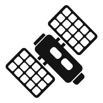 Satellite solar panel icon simple vector. Space power charge Stock Illustration