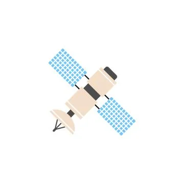 Satellite solid icon, navigation and communication Stock Illustration