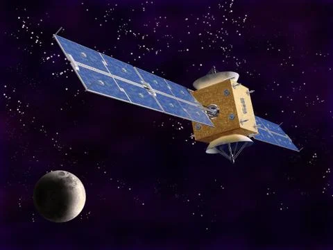 Satellite in space Stock Illustration