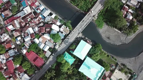 Satellite spy monitors a small town in southeast Asia. CIA concept Stock Footage 121729980