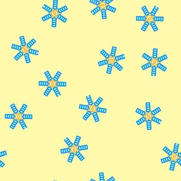 Satellite technology aeronautical engineer vector seamless pattern Stock Illustration