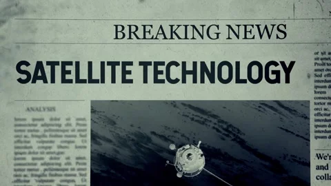 Satellite Technology Digital  Newspaper White Stock Footage 343629662