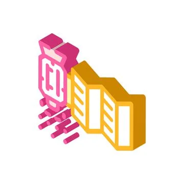 Satellite technology isometric icon vector illustration 스톡 일러스트