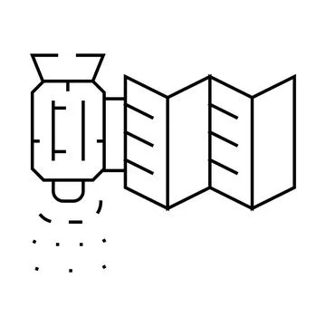 Satellite technology line icon vector illustration Stock Illustration
